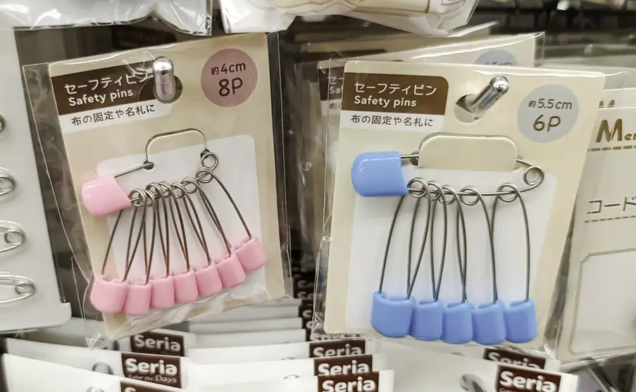 セリアの大き目サイズの安全ピン